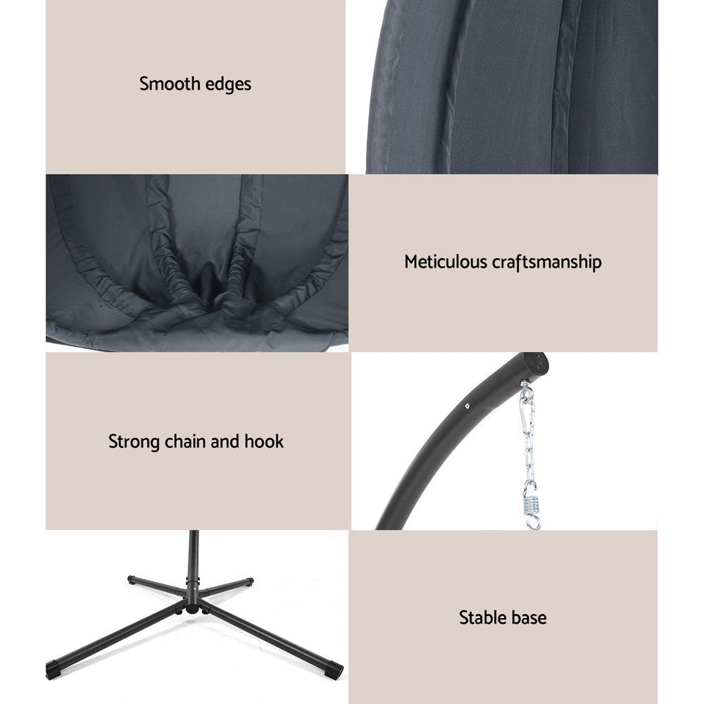 Windang Hanging Egg Chair Grey image 6