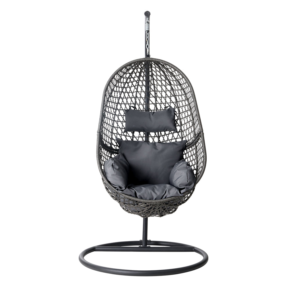 Lake Conjola Hanging Egg Chair, Black