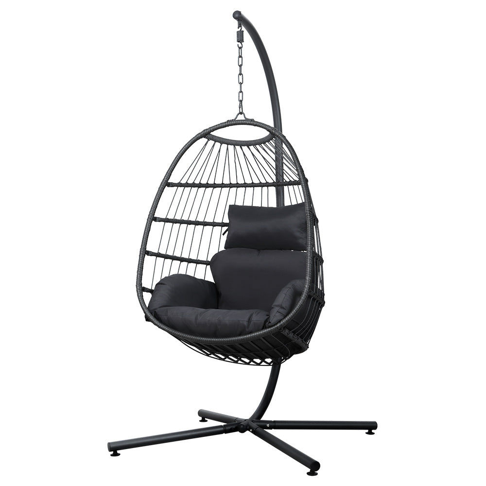 Mossy Point Hanging Egg Chair, Grey