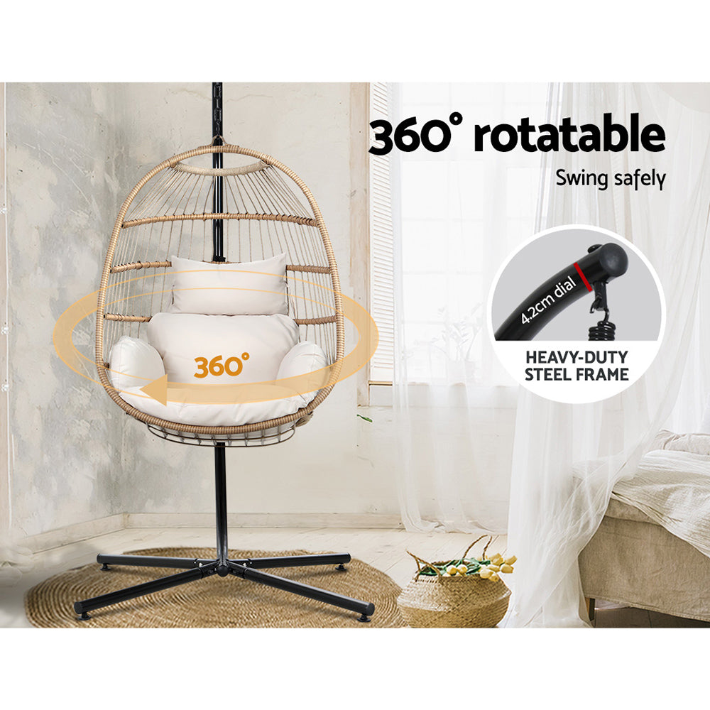 Central Tilba Hanging Egg Chair Yellow image 5