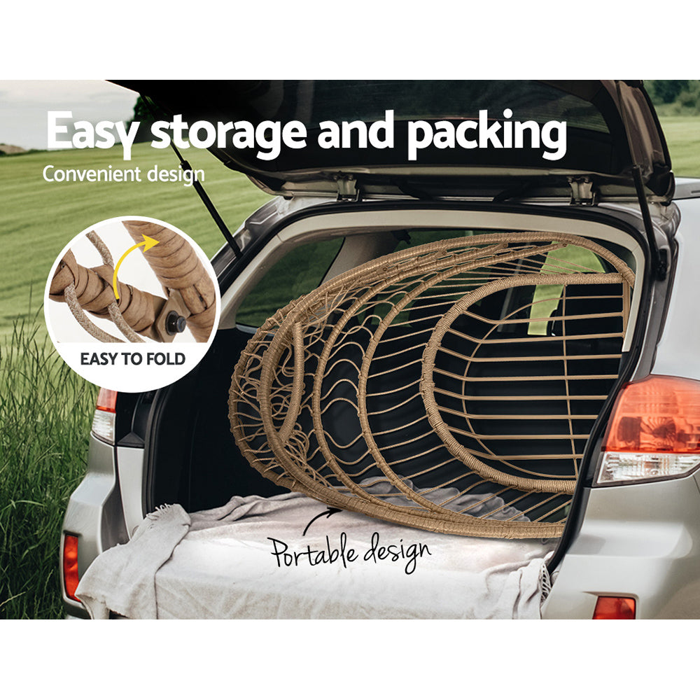 Central Tilba Hanging Egg Chair Yellow image 6