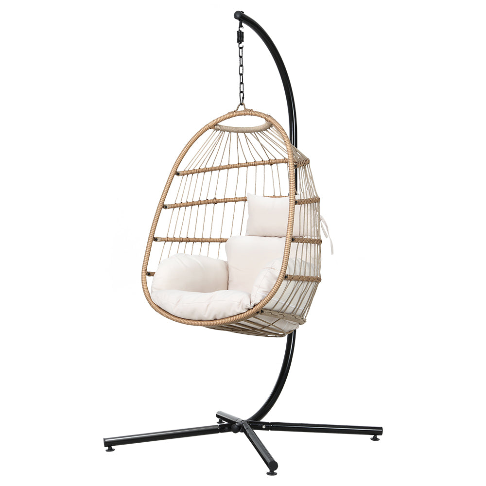 Central Tilba Hanging Egg Chair Yellow image 7