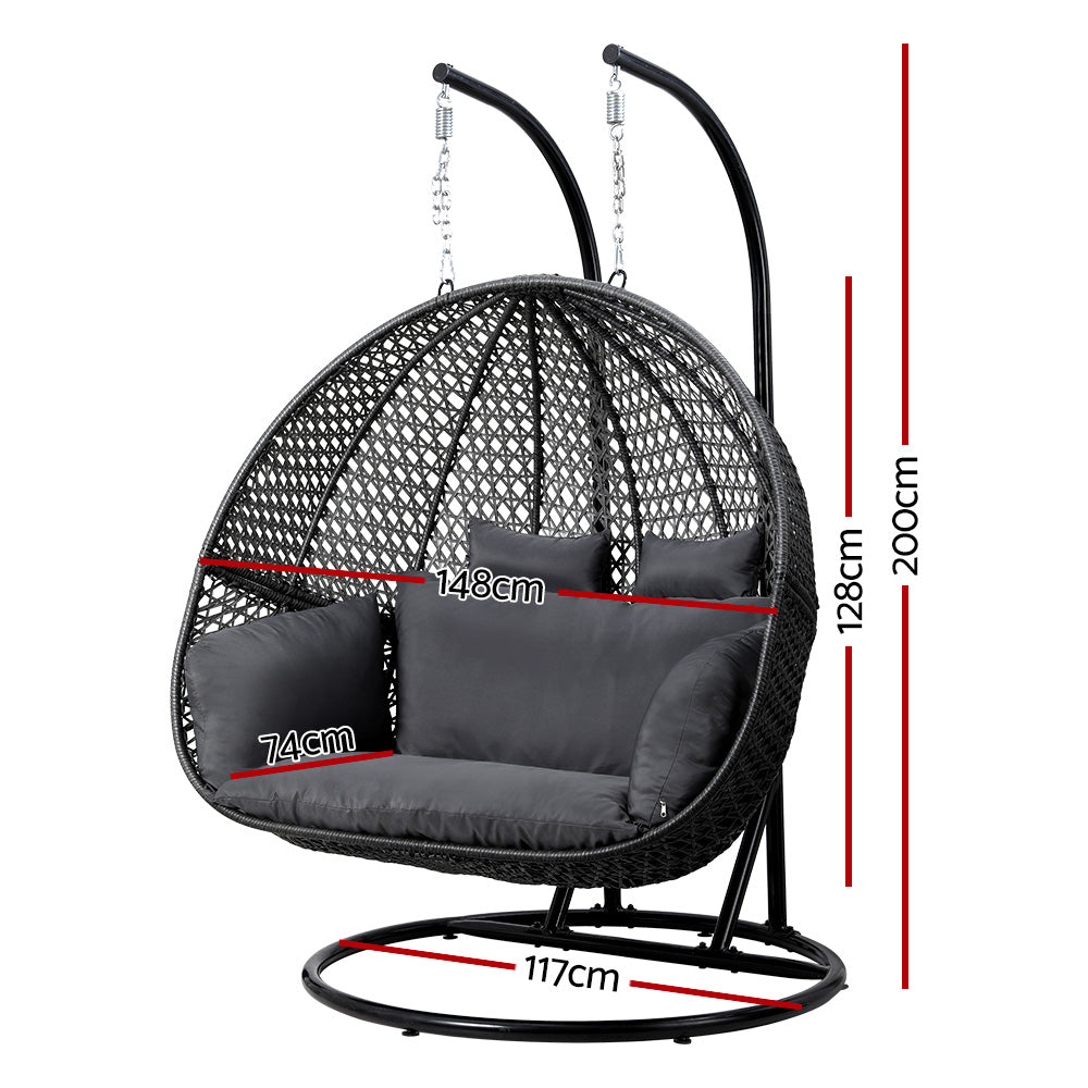 Kioloa Hanging Egg Chair, Grey
