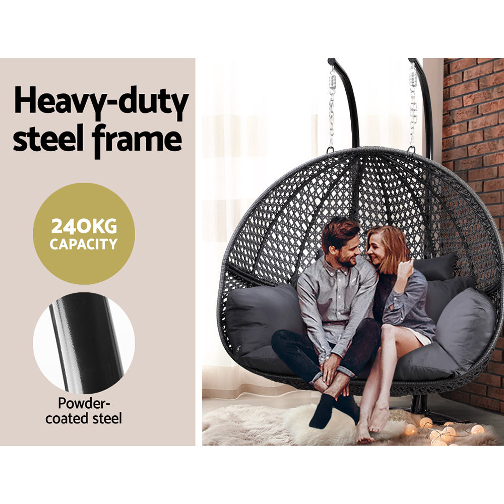 Kioloa Hanging Egg Chair, Grey