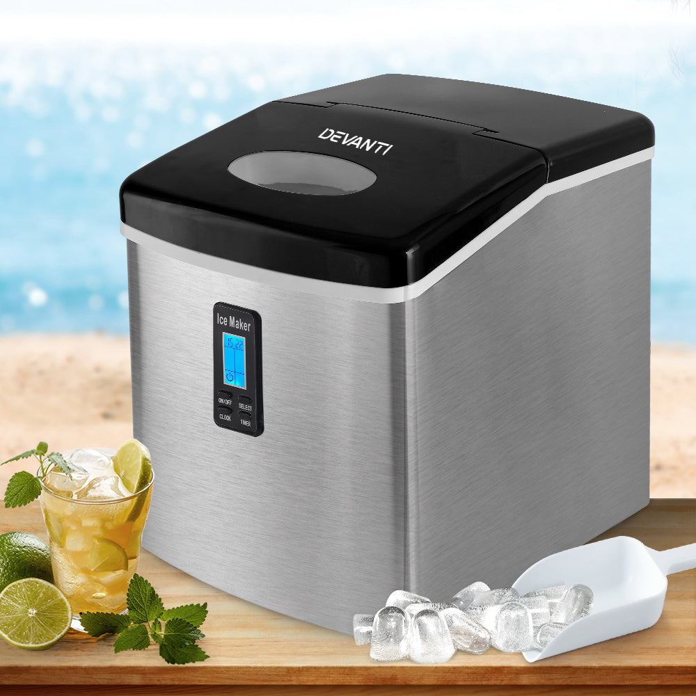 Dimension diagram of the 15 kg per day silver ice maker