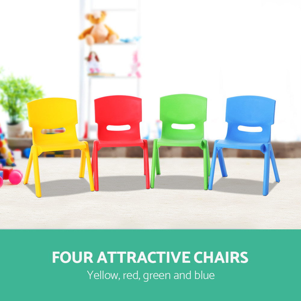 Red kids plastic play chair