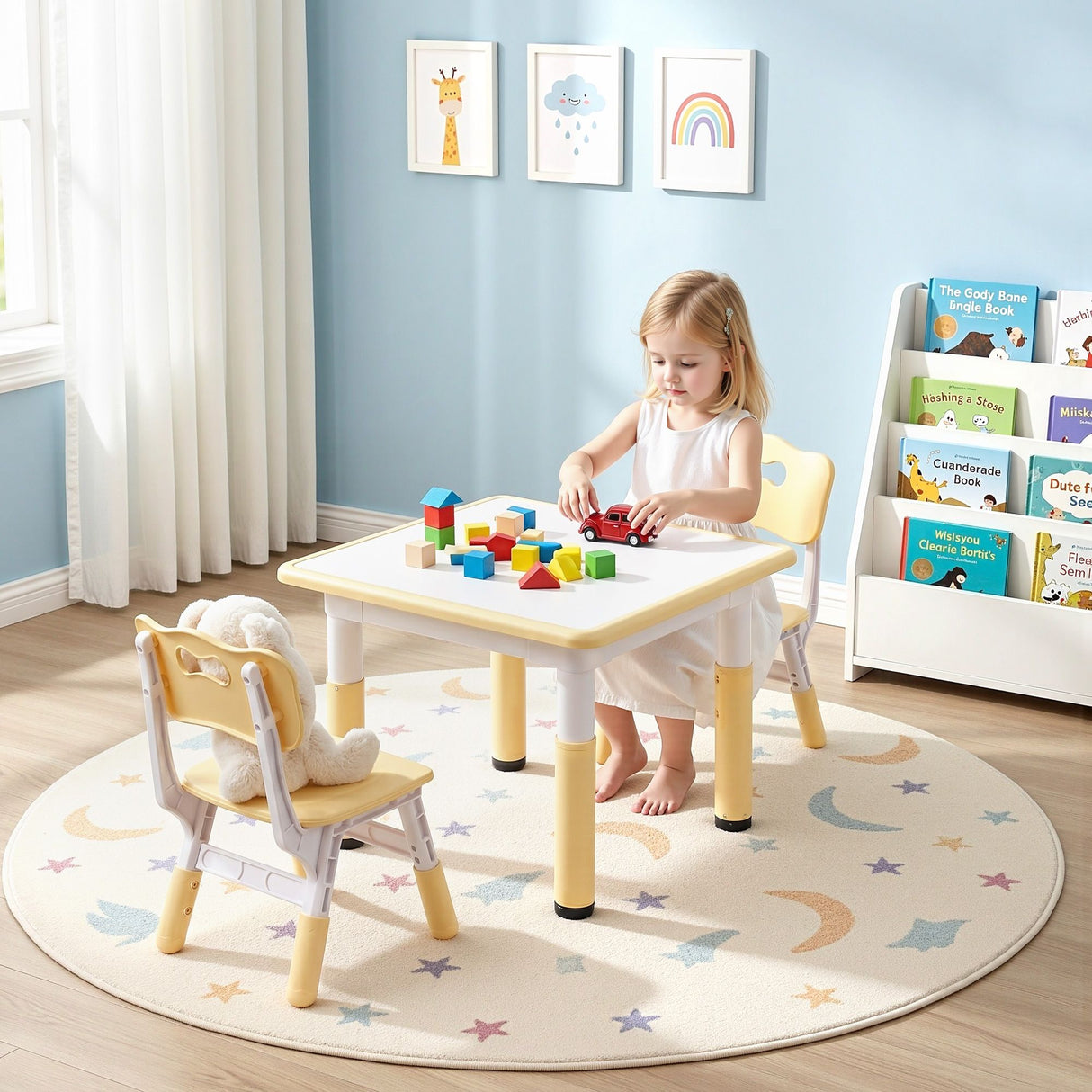 Kids activity table with graffiti desktop