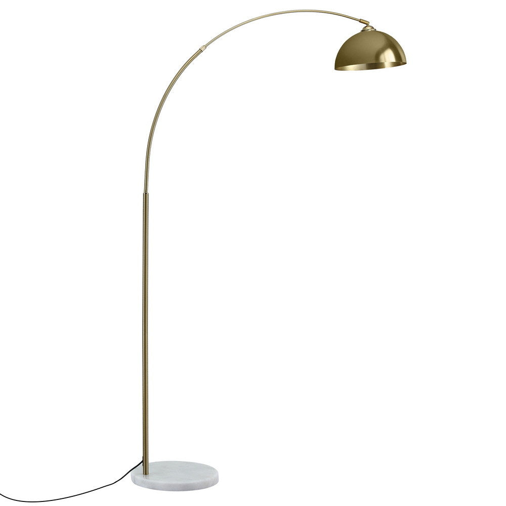 Modern Arched Floor Lamp Gold with Marble Base