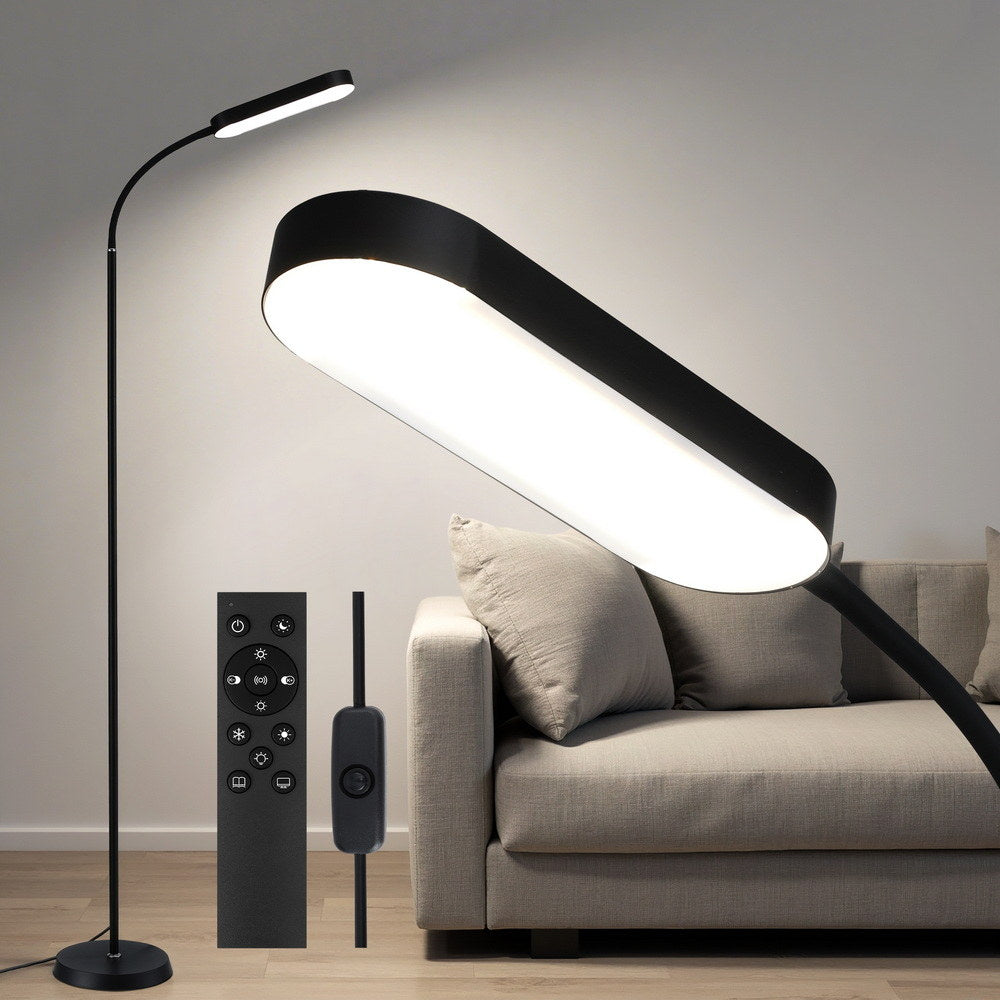 LED Floor Lamp with Remote Control — 4 Colour Temperatures, Flexible Neck — Allure Home Collections