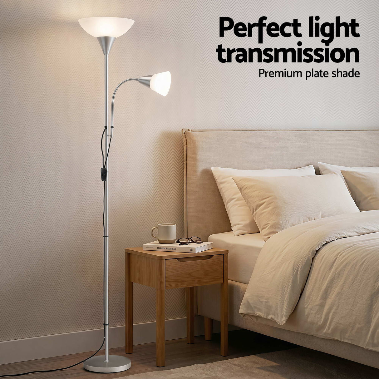 Mother and Child Floor Lamp Silver