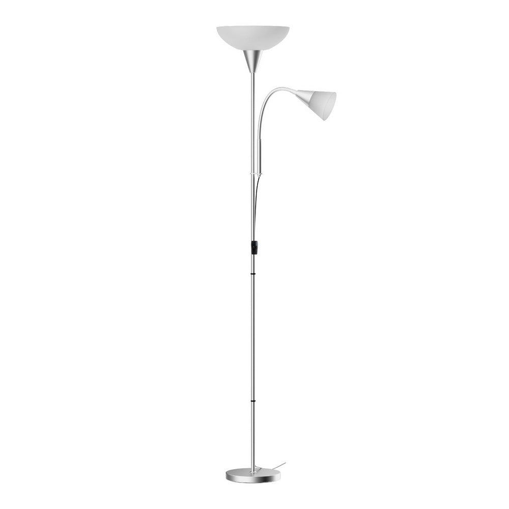 Modern Mother and Child Floor Lamp — Silver — Allure Home Collections