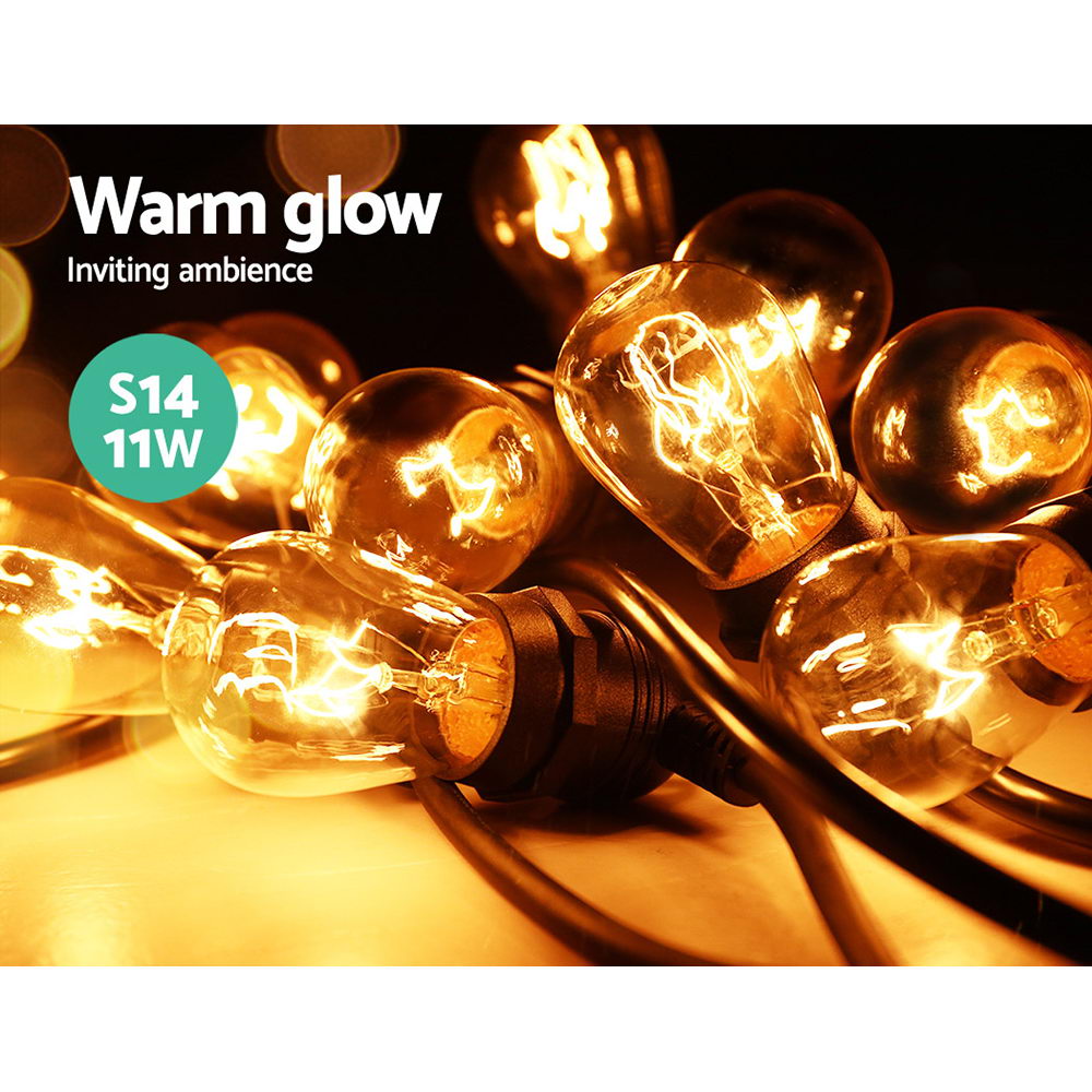 38m LED Festoon String Lights for Events