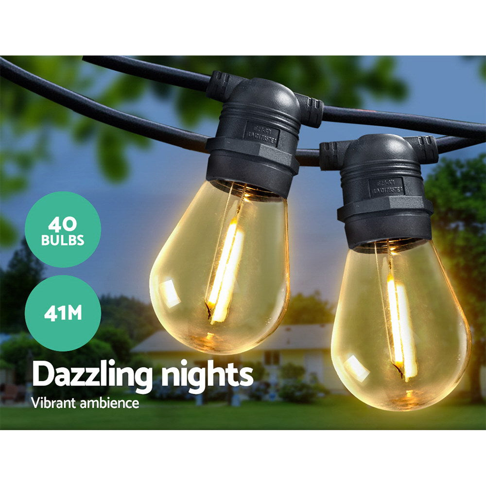 41m Festoon String Lights Outdoor for Celebrations and Garden Ambiance — Allure Home Collections