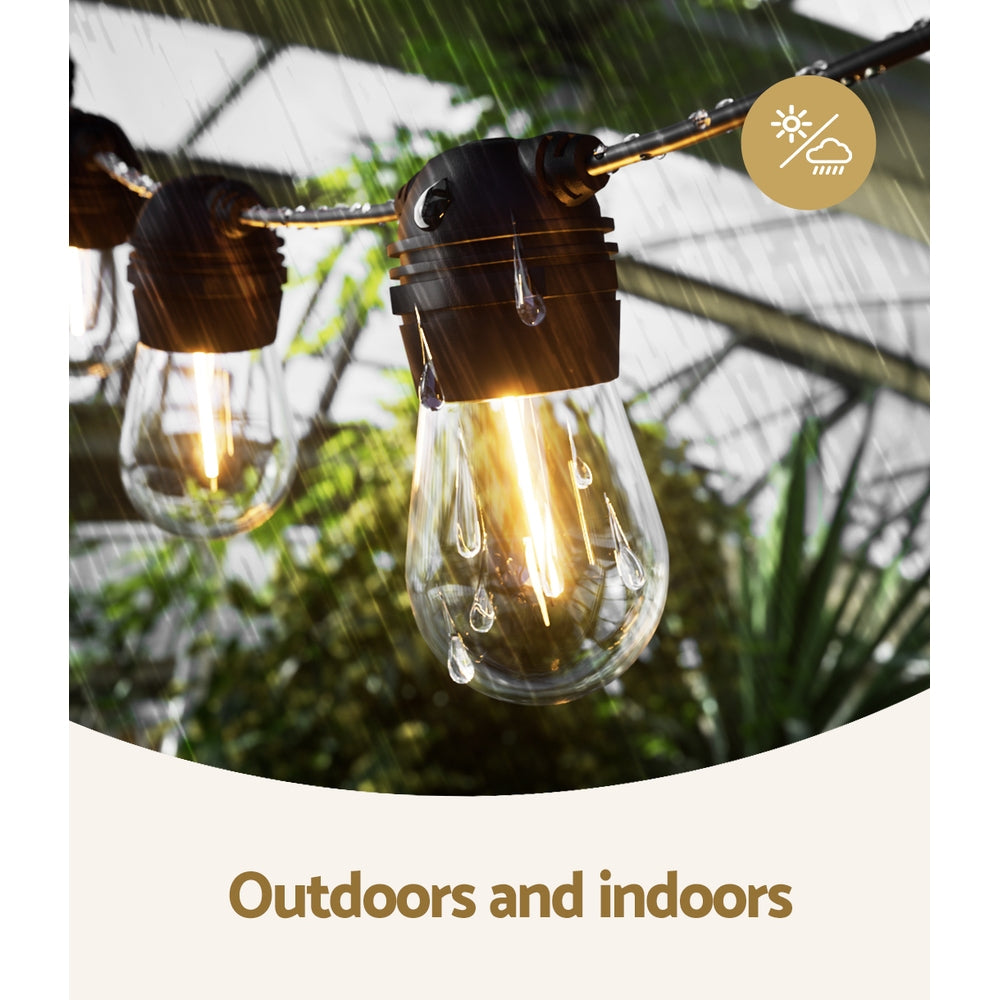 Allure Home 32m Solar LED Festoon Lights