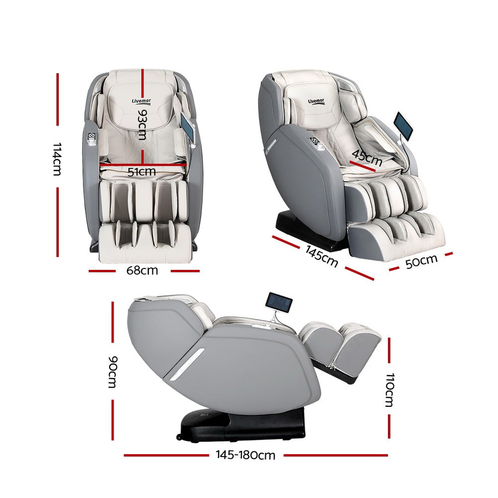 Livemor 4D Electric Massage Recliner — Comprehensive Therapeutic Relief — Allure Home Collections