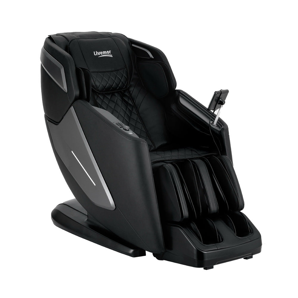 Livemor 4D Electric Massage Recliner — Black, 130cm SL-Track — Allure Home Collections