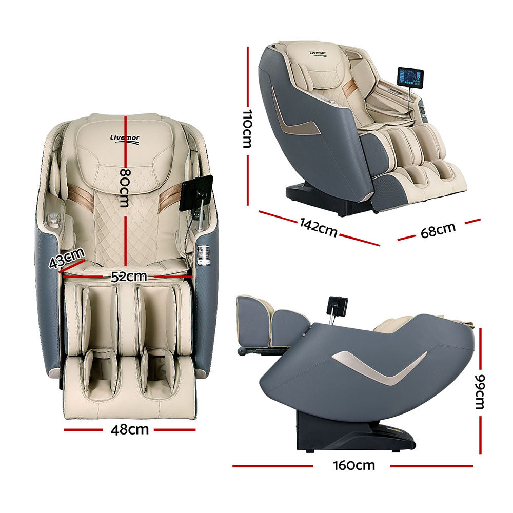 Livemor OPAL 3D Electric Massage Recliner — Full Body, Head to Toe — Allure Home Collections