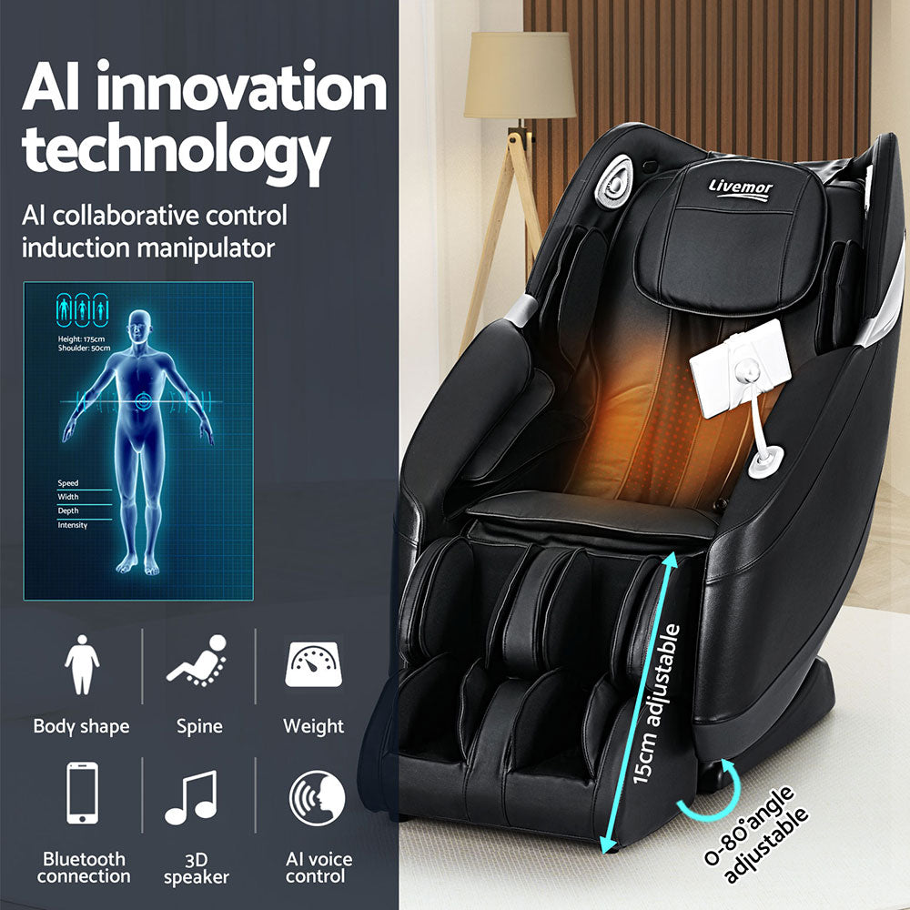 Livemor FLYNN 3D Electric Massage Recliner — Therapeutic Full Body Relief — Allure Home Collections