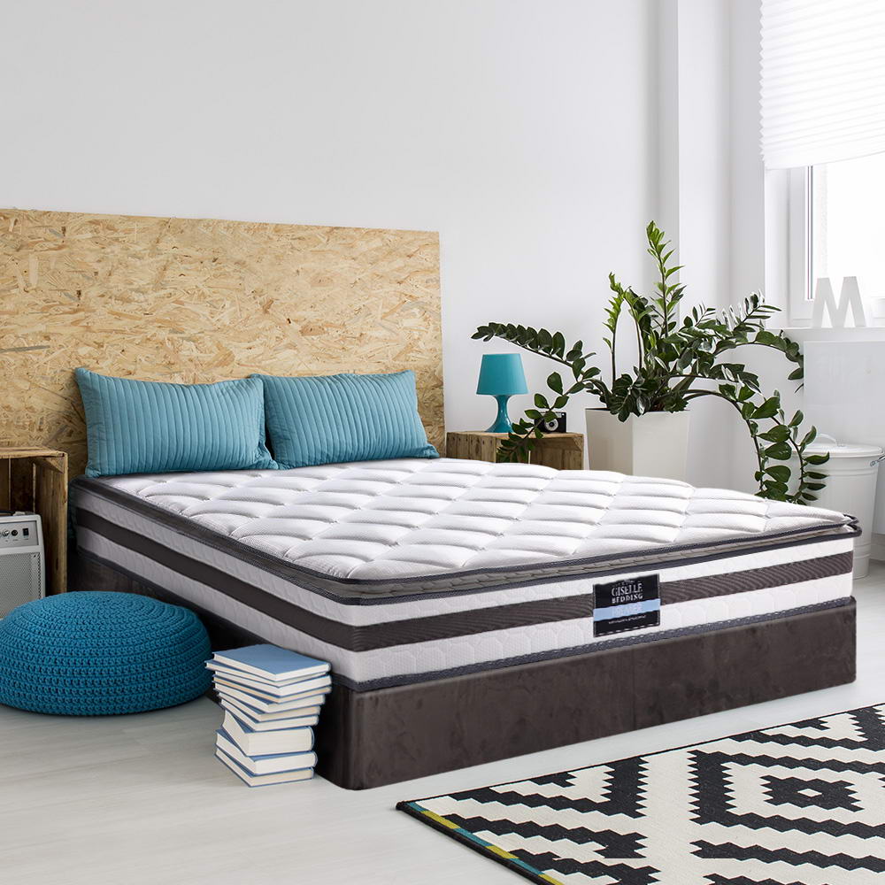 Giselle Bedding 21cm Pillow Top Bonnell Spring Mattress — Breathable Construction — Allure Home Collections