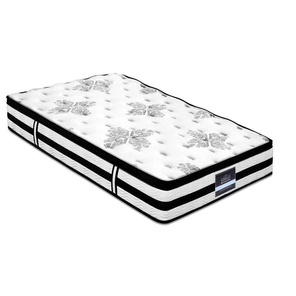 Giselle Bedding Euro Top Medium-Firm Pocket Spring Mattress — Plush Padding, Advanced Coils — Allure Home Collections