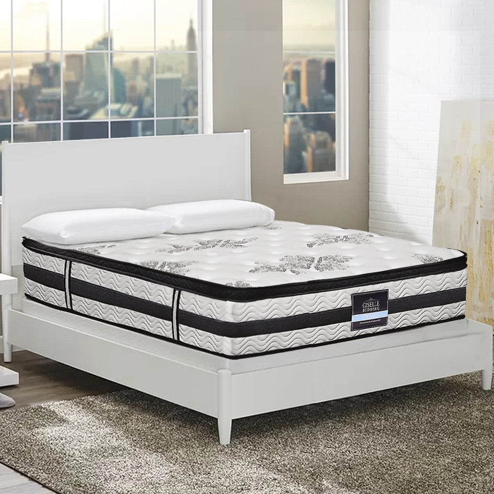 Medium firm euro top pocket spring mattress, 34cm super king