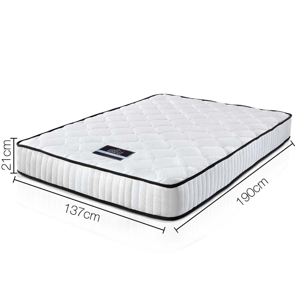 Giselle Bedding Peyton 21cm Pocket Spring Mattress — Tight Top, Minimal Partner Disturbance — Allure Home Collections