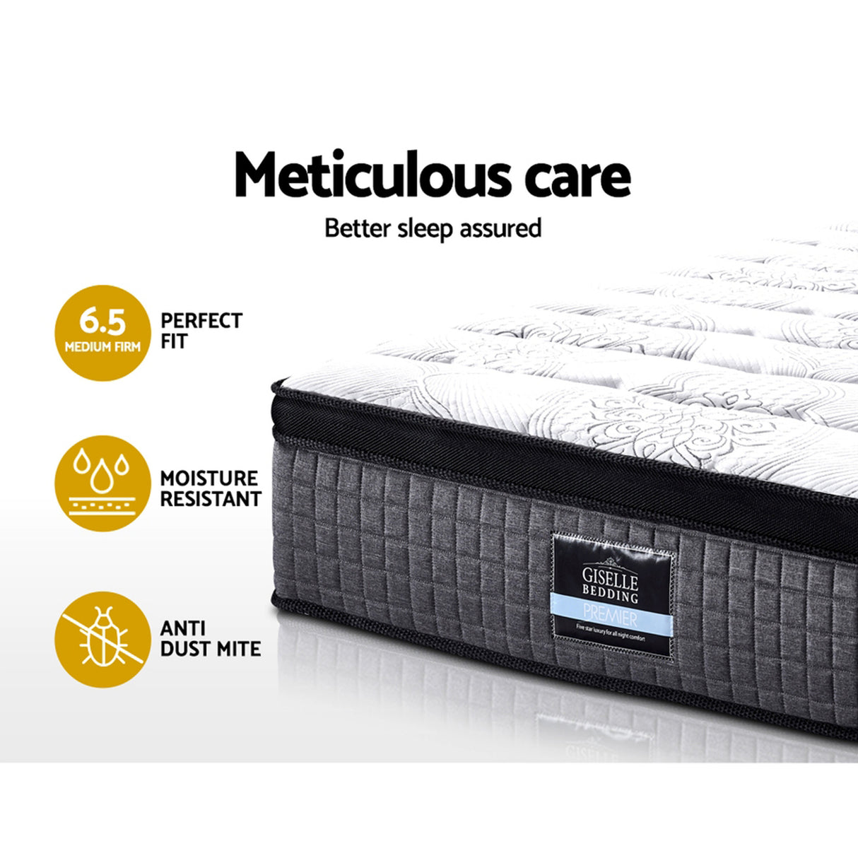 Medium Firm 9 Zone Latex Pocket Spring Mattress, 34cm Double - Allure Home Collections