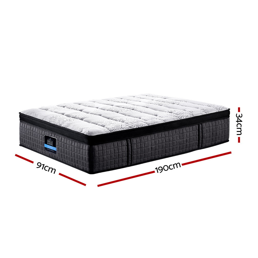 Giselle Bedding 34cm 9-Zone EvenZon Euro Top Pocket Spring Mattress — Belgium Knitted — Allure Home Collections