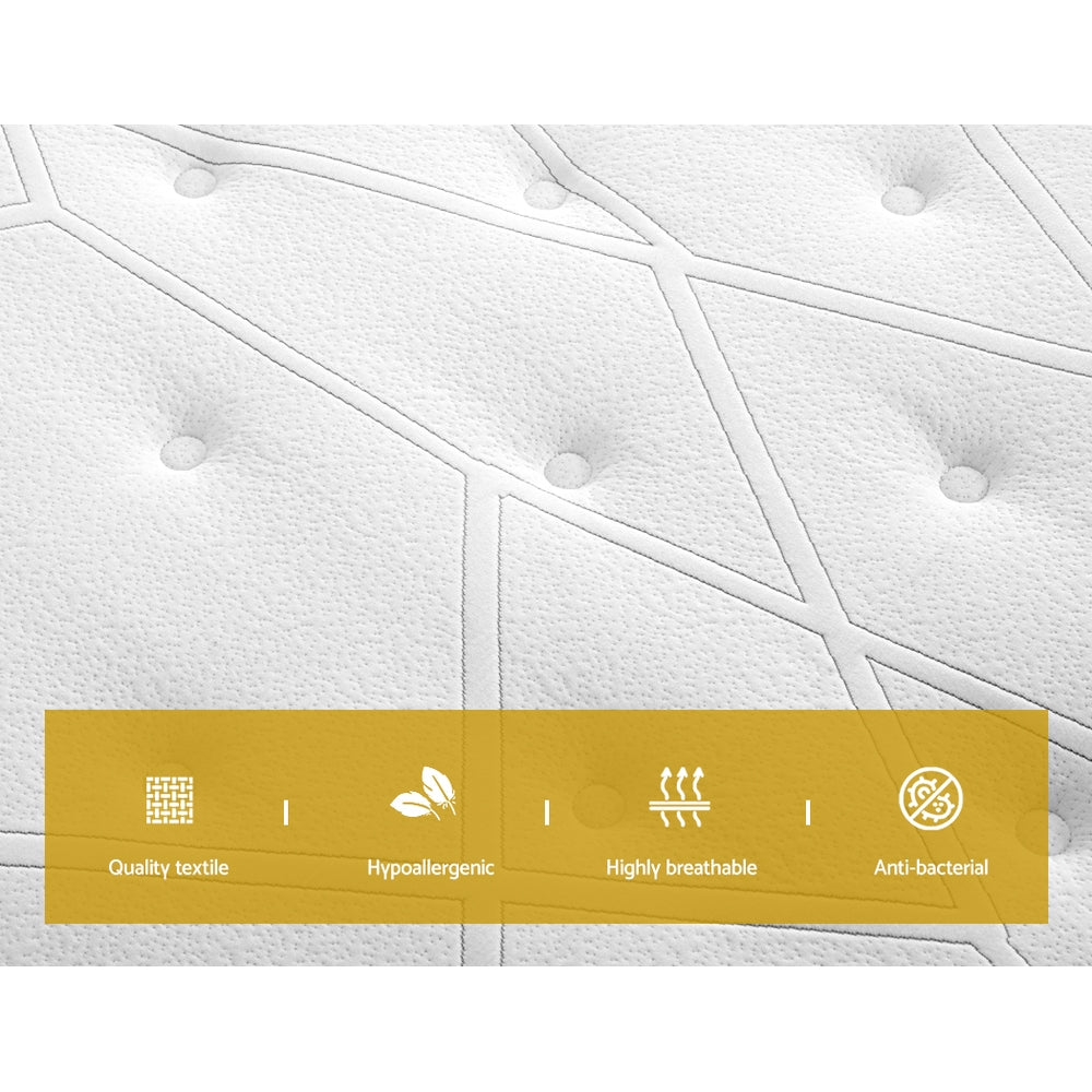 Medium Firm Euro Top Pocket Spring Mattress, 32cm King - Allure Home Collections