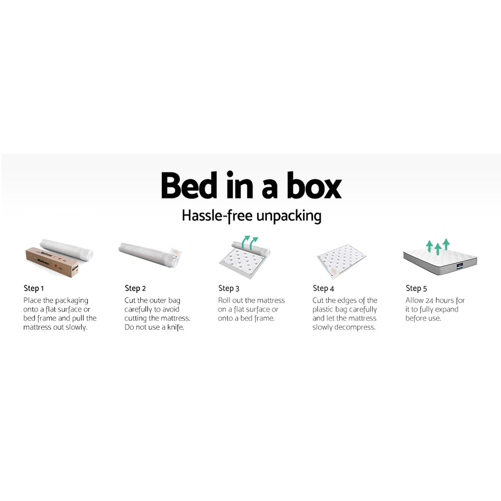 Medium Firm Euro Top Pocket Spring Mattress, 32cm King - Allure Home Collections