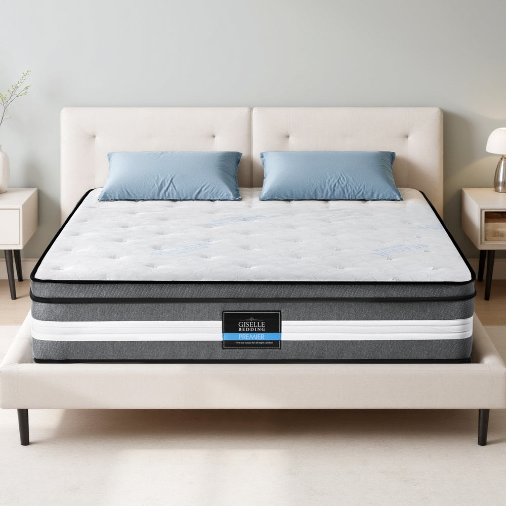 Medium Firm Gel Memory Foam Euro Top Pocket Spring Mattress, 30cm King (view 1 of 6)