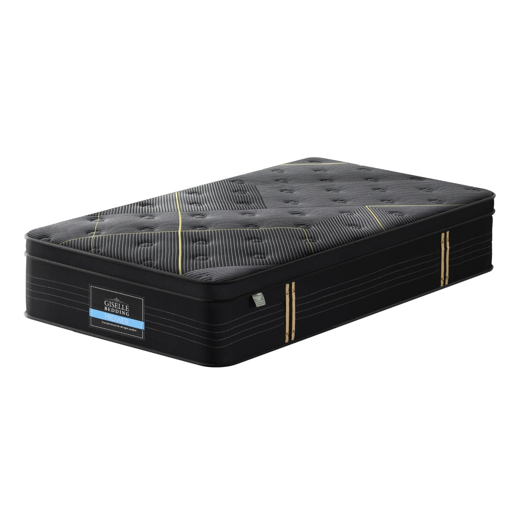 Giselle Bedding 35cm Bamboo Charcoal Euro Top Hybrid Pocket Spring Mattress — Allure Home Collections