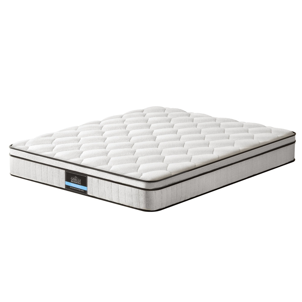 Giselle 22cm Euro Top Pocket Spring Mattress — 6-Turn Enhanced Coils, Medium Firm — Allure Home Collections
