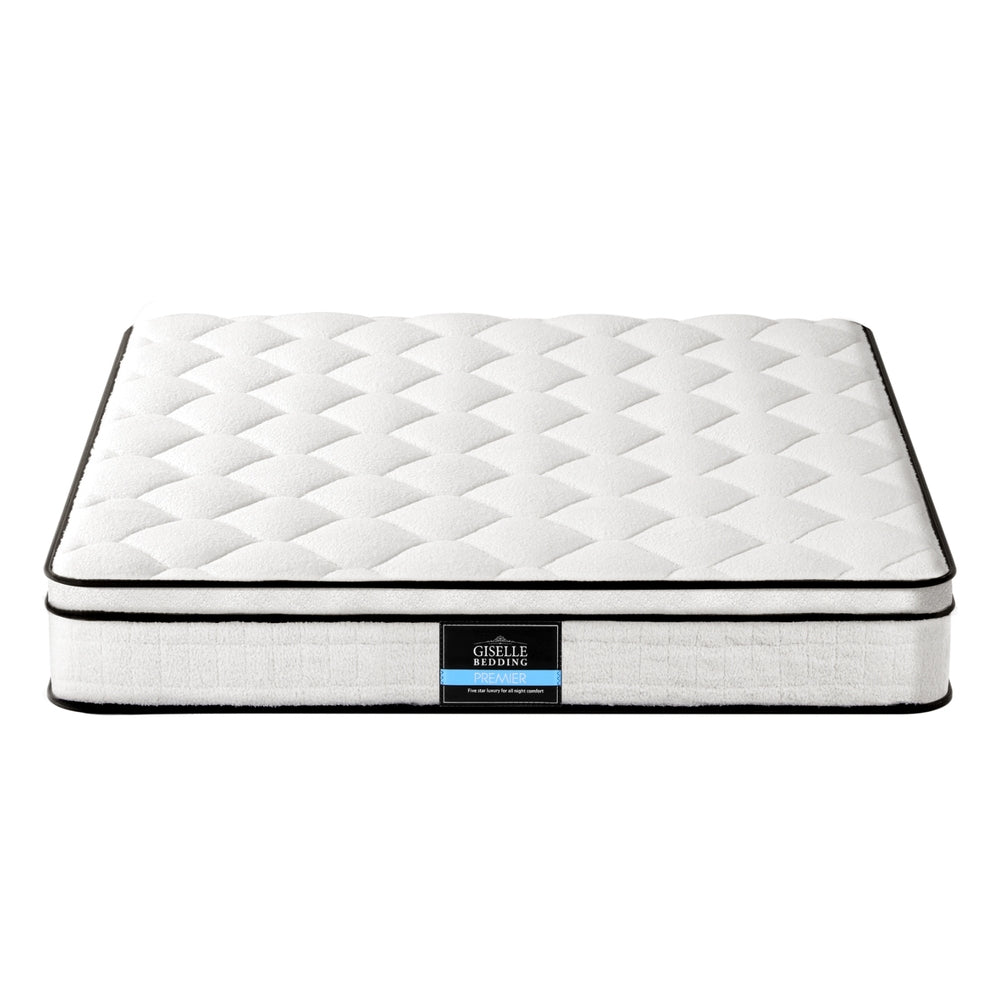 Giselle 22cm Euro Top Pocket Spring Mattress — 6-Turn Enhanced Coils, Medium Firm — Allure Home Collections