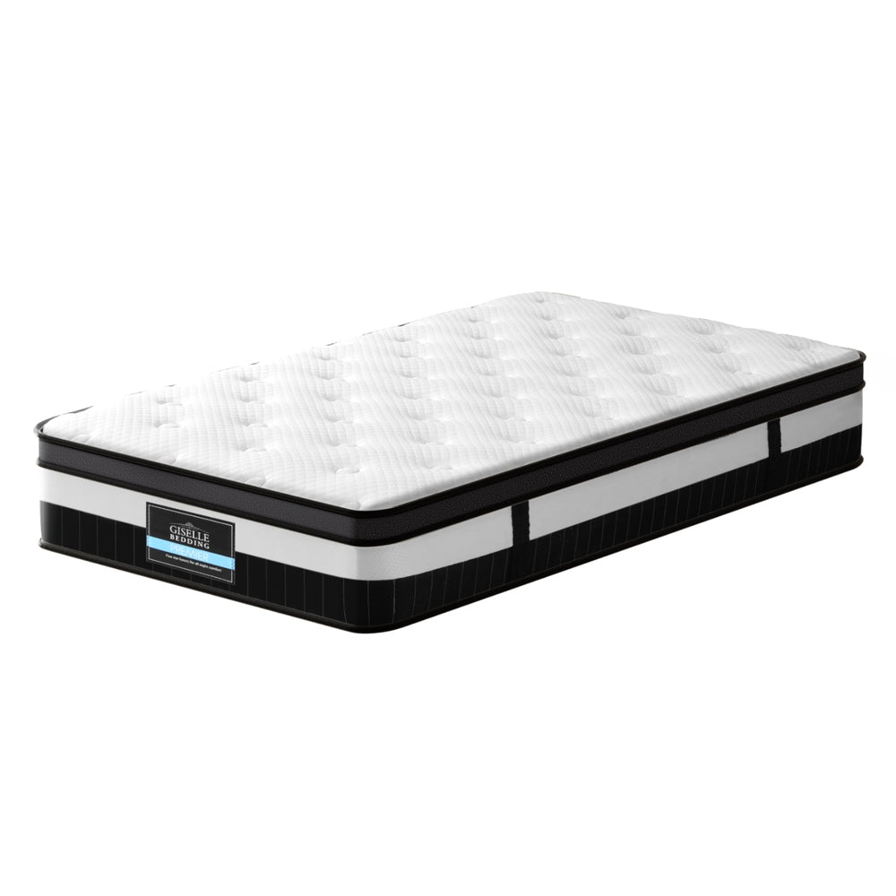 Giselle 30cm Medium-Firm Euro Top Pocket Spring Mattress — 6-Turn Coils, Edge Support — Allure Home Collections