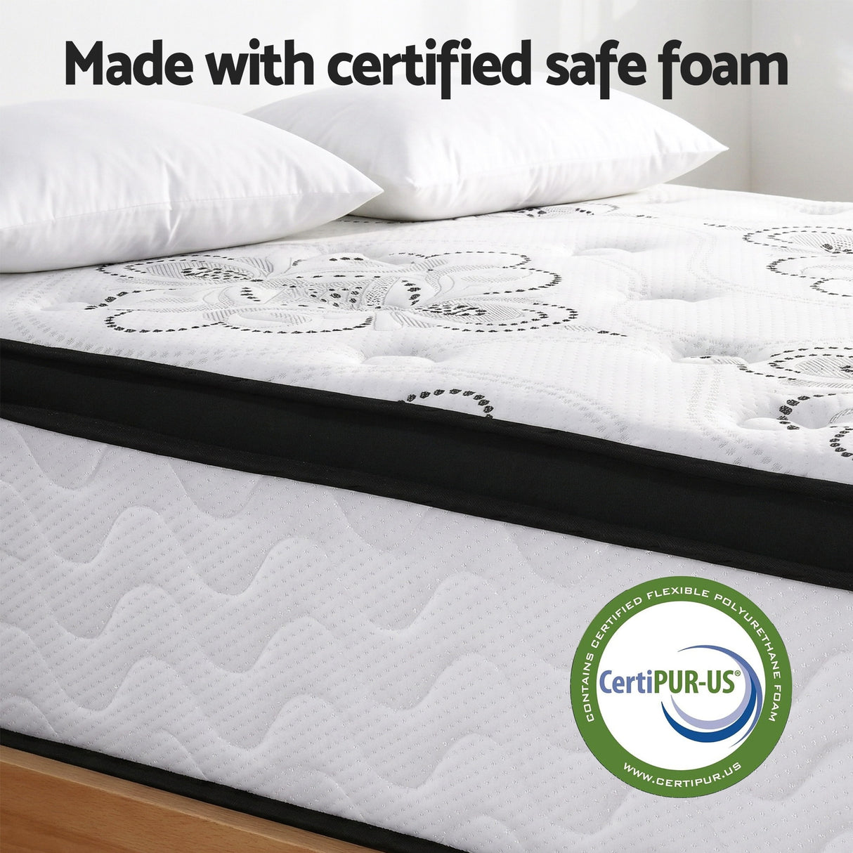 Medium Firm Euro Top Pocket Spring Mattress, 30cm King (view 7 of 11)