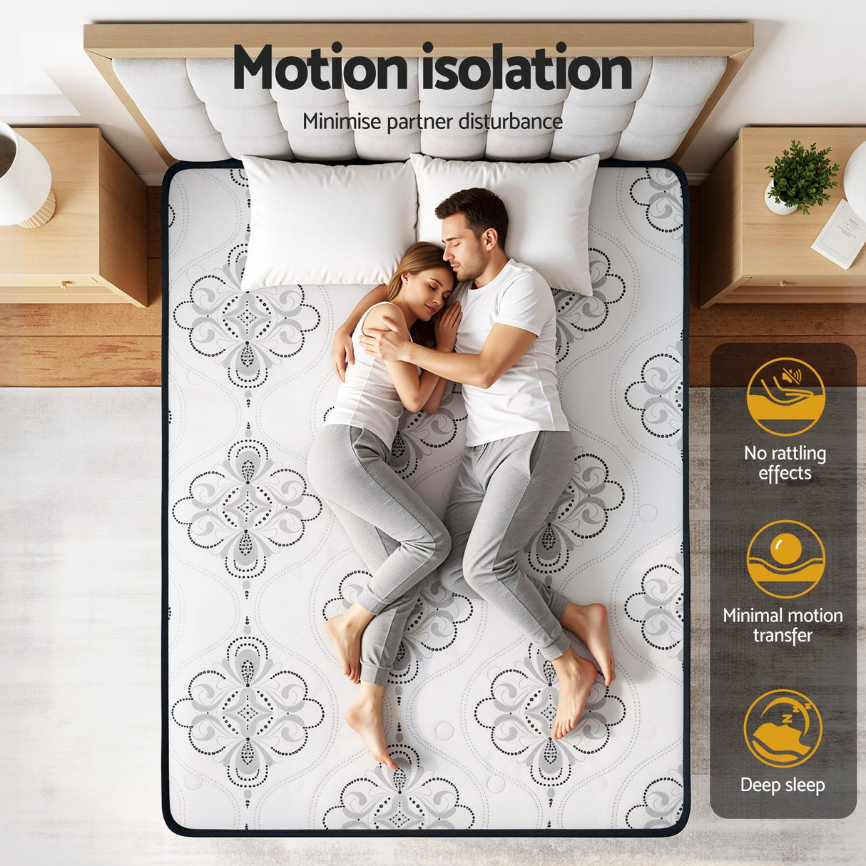 Medium Firm Euro Top Pocket Spring Mattress, 30cm King (view 9 of 11)