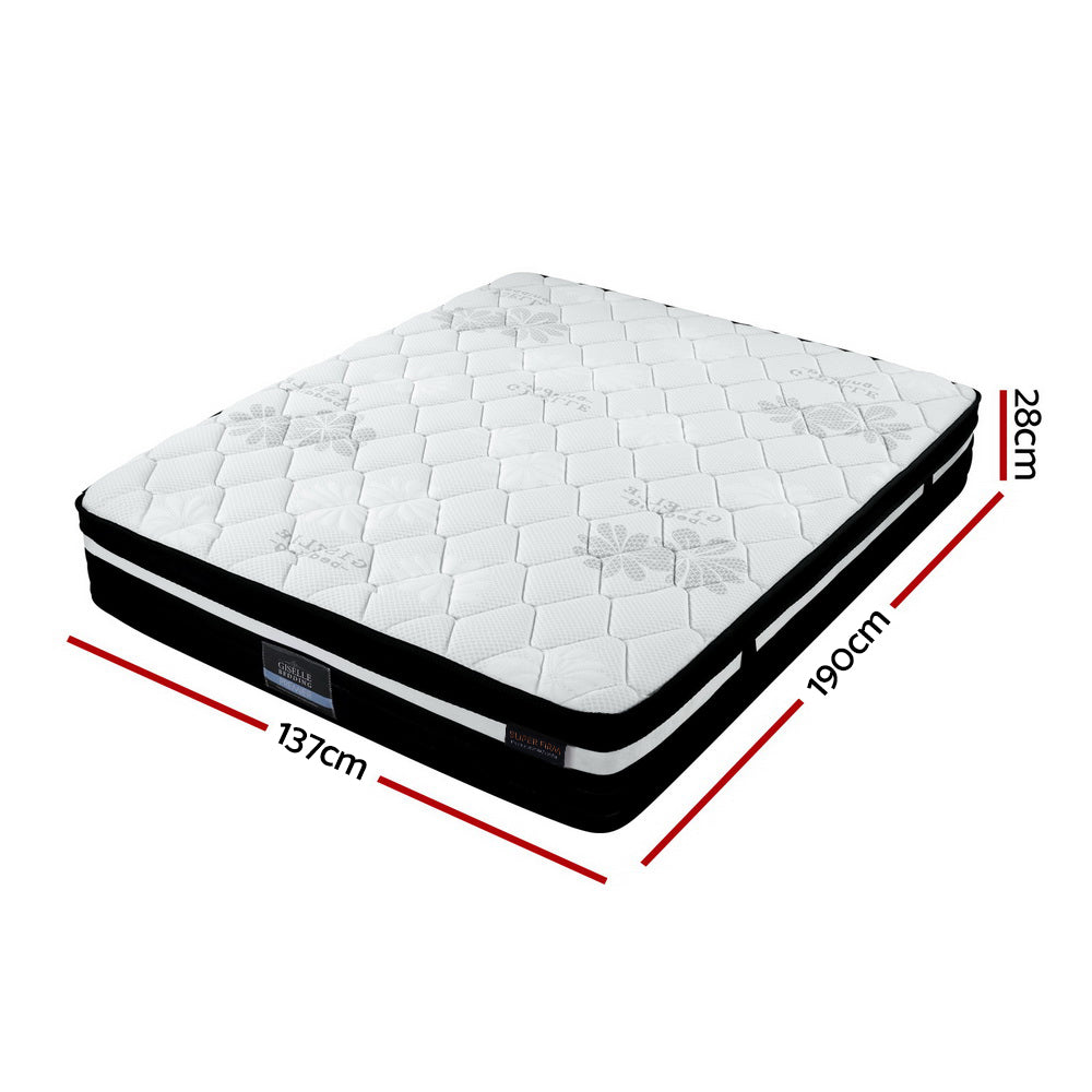 Extra Firm 7 Zone Pocket Spring Mattress, 28cm Double - Allure Home Collections