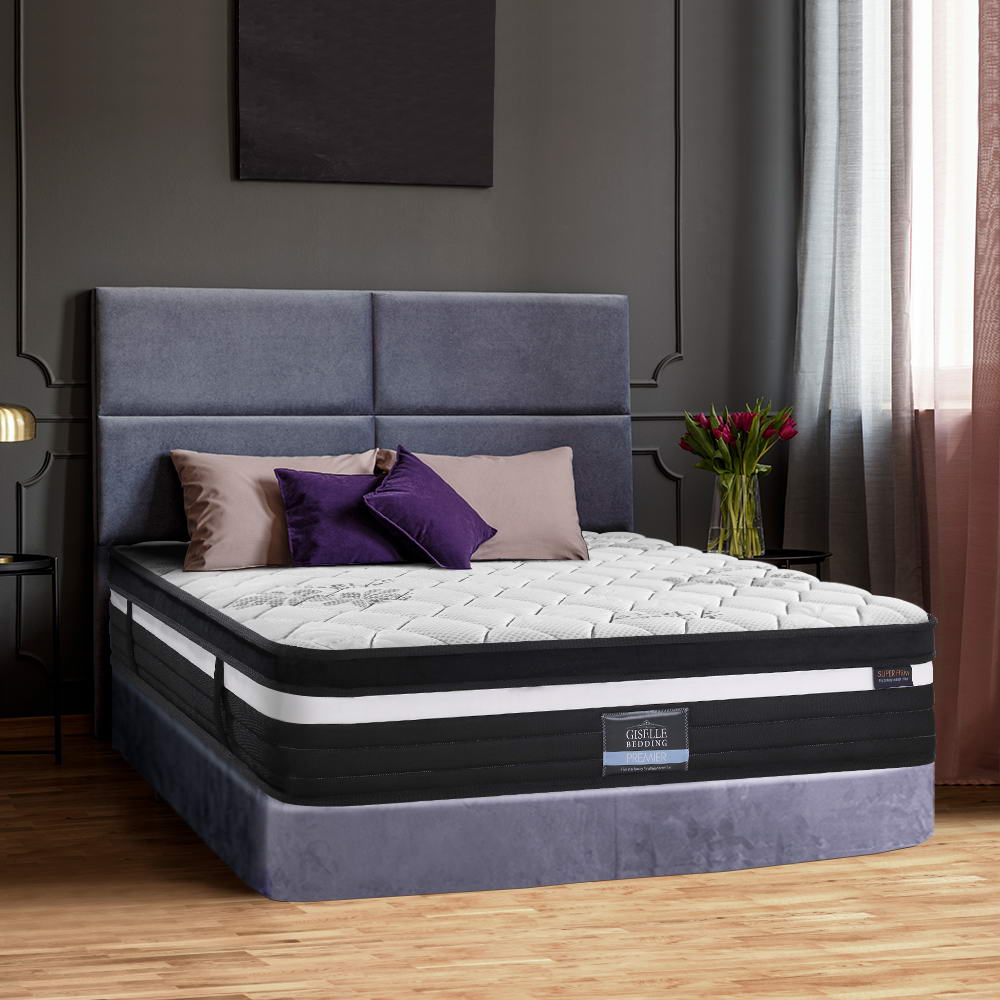Giselle Bedding 28cm Ultra-Firm Euro Top Pocket Spring Mattress — Allure Home Collections