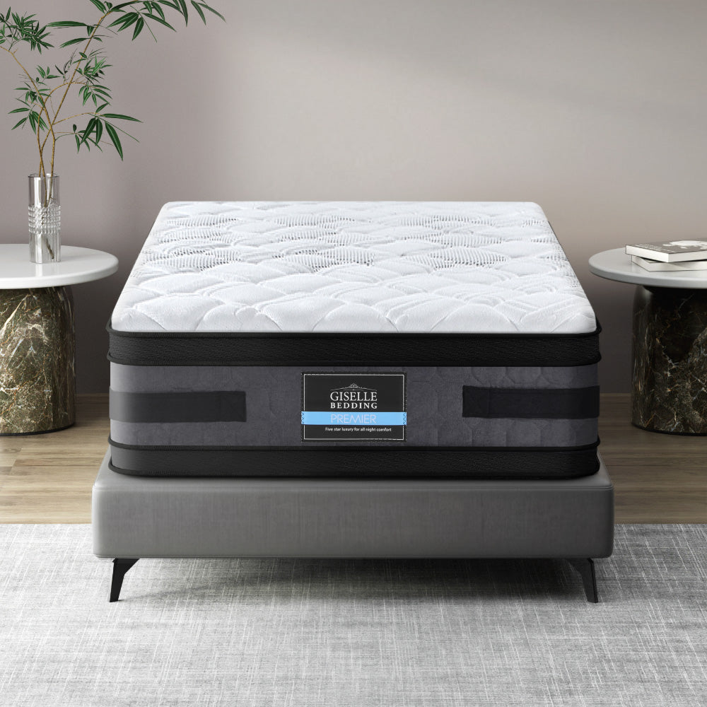 Medium Firm Flippable Pocket Spring Mattress, 36cm King Single - Allure Home Collections