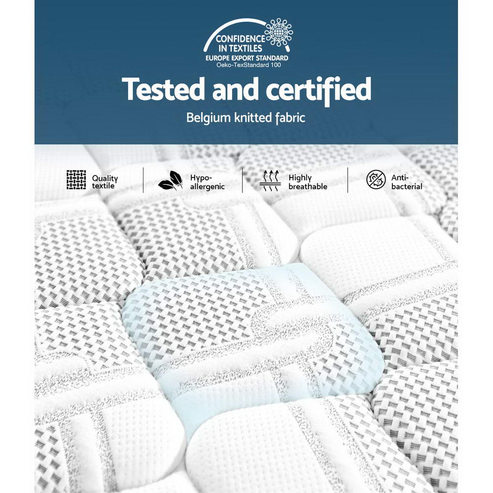Medium Firm Flippable Pocket Spring Mattress, 36cm King Single - Allure Home Collections
