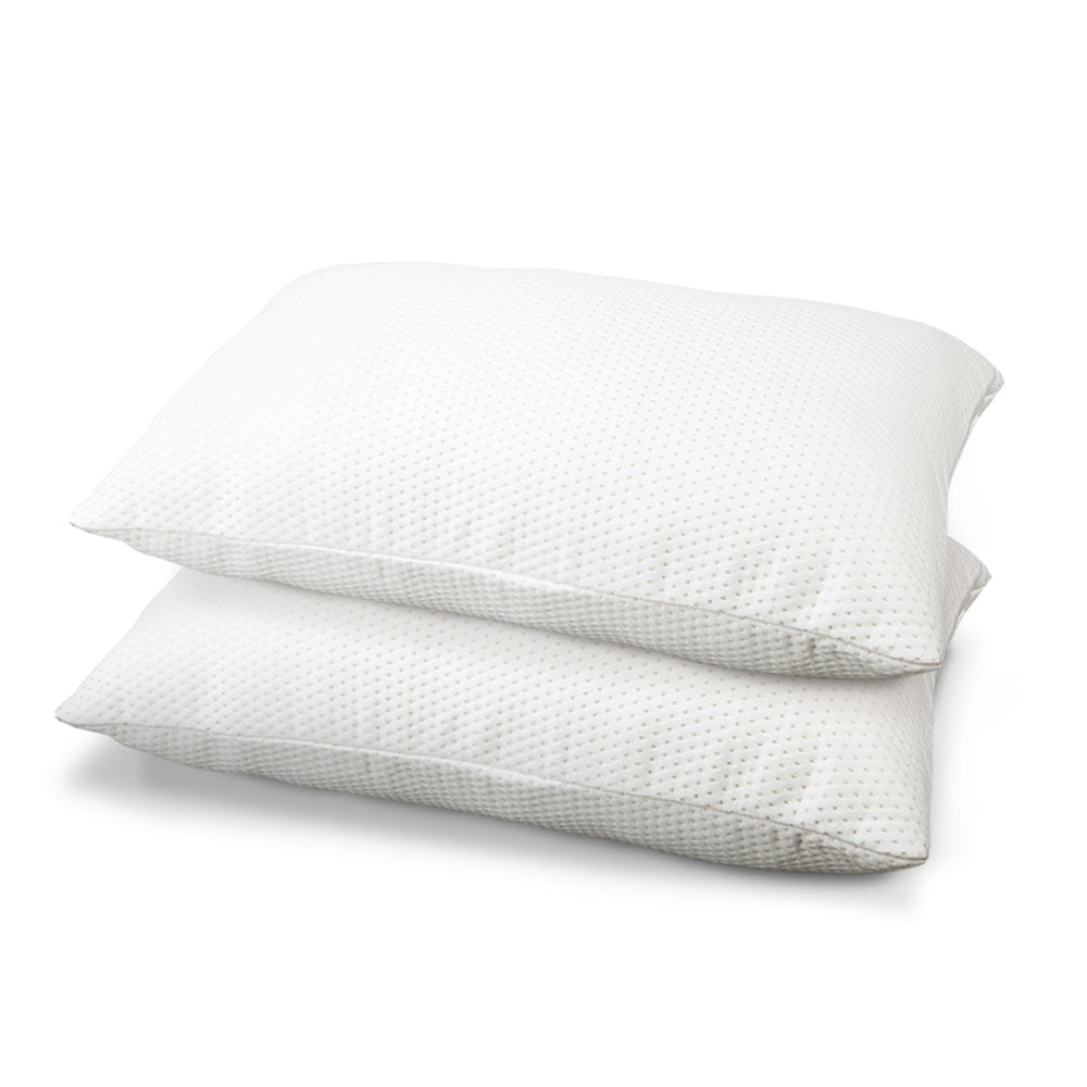 Giselle Bedding Memory Foam Pillow Twin Pack — 19cm Thick, Neck and Shoulder Relief — Allure Home Collections