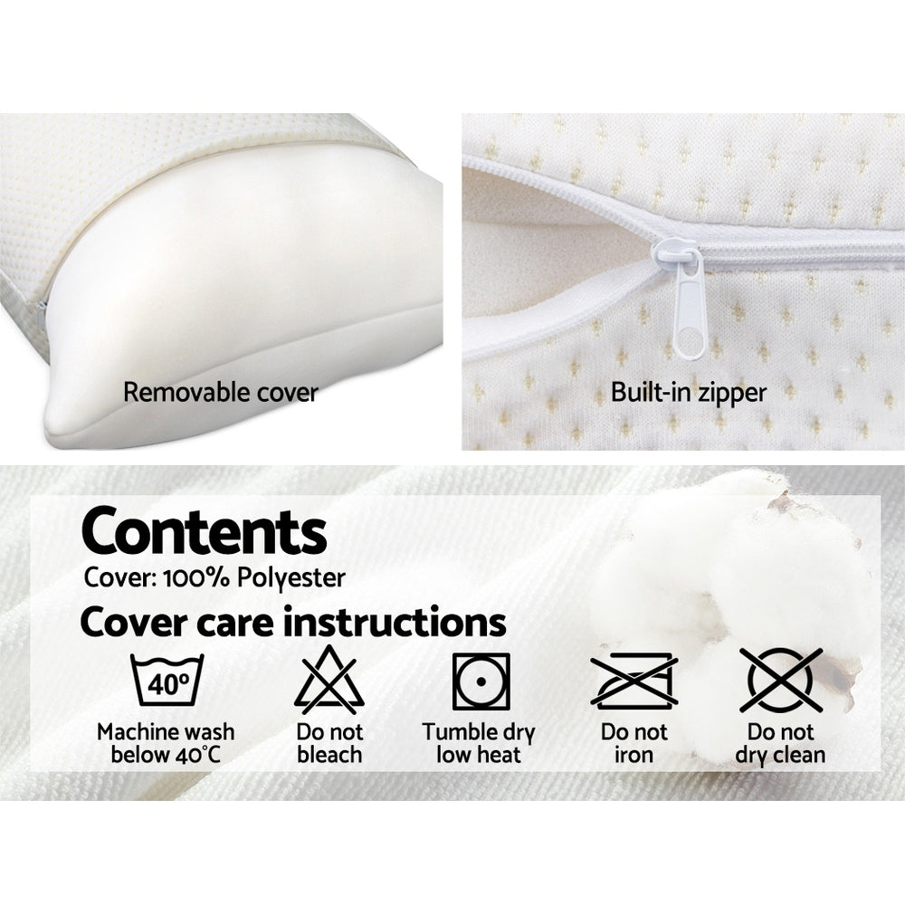 Giselle Bedding Memory Foam Pillow Twin Pack — 13cm, Viscoelastic Foam, Contouring — Allure Home Collections