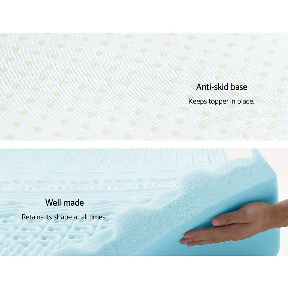 Giselle Bedding 11-Zone 8cm Memory Foam Mattress Topper — Enhanced Comfort — Allure Home Collections