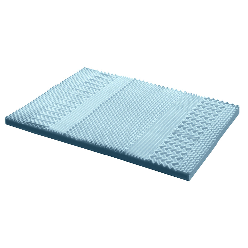 Giselle Bedding 8cm 7-Zone Memory Foam Mattress Topper — Open Cell, Bamboo Cover — Allure Home Collections
