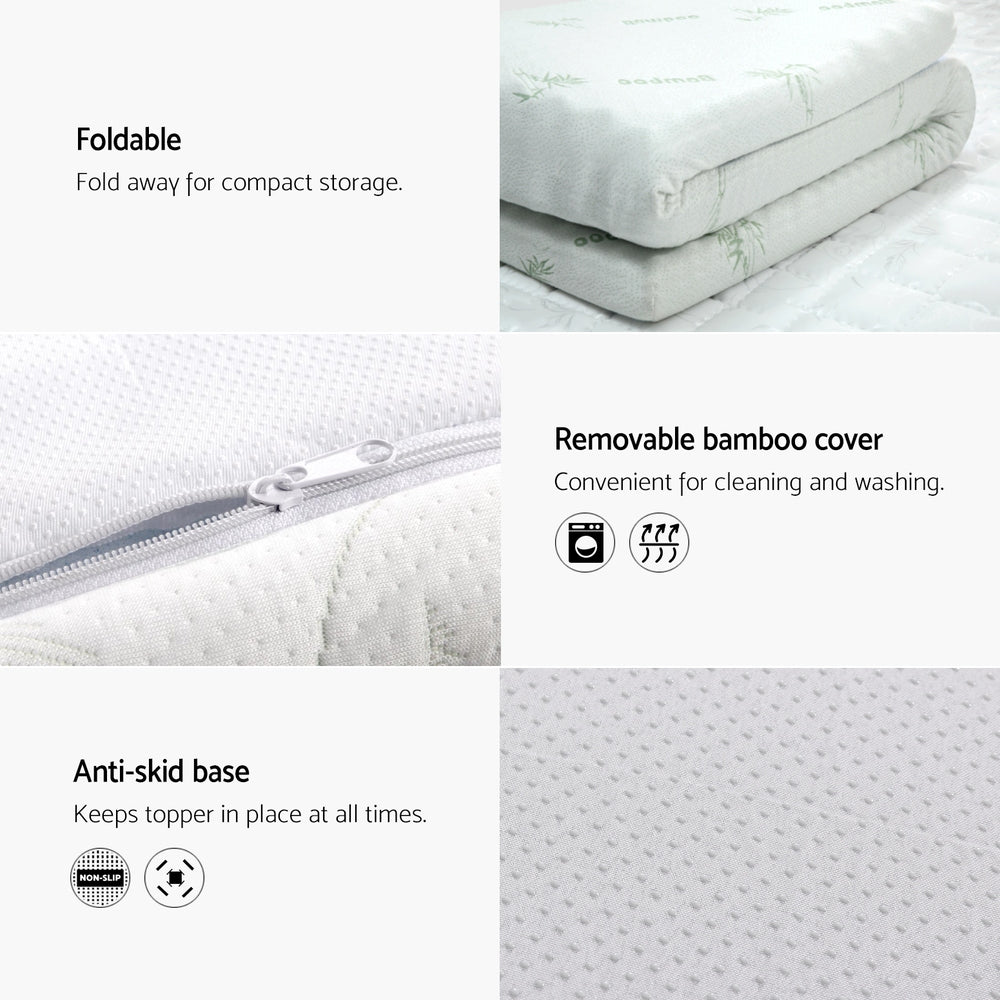 Giselle Bedding 5cm Cool Gel Memory Foam Topper — King Single — Allure Home Collections