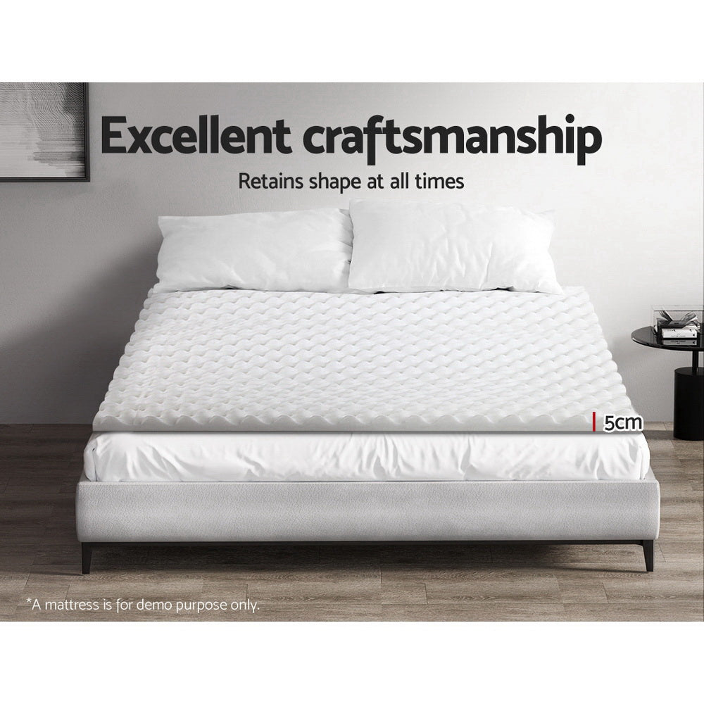 Giselle Bedding 5cm Egg Crate Memory Foam Mattress Topper — Allure Home Collections