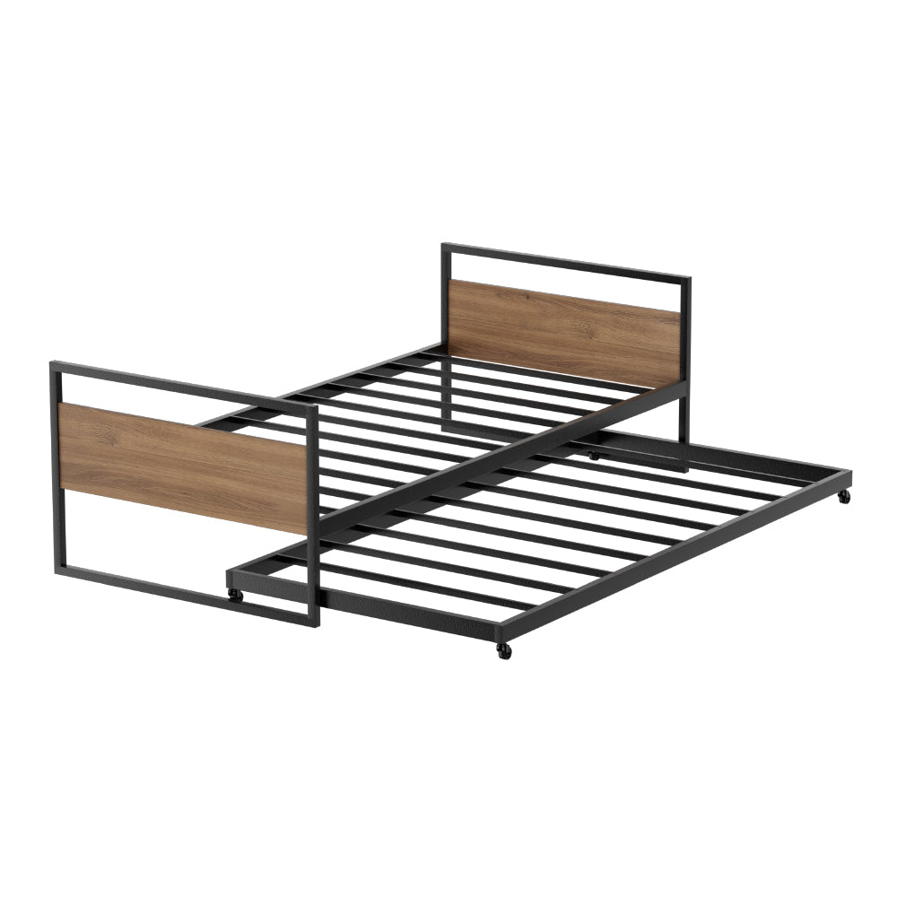 Asti Single Metal Bed Frame, Black