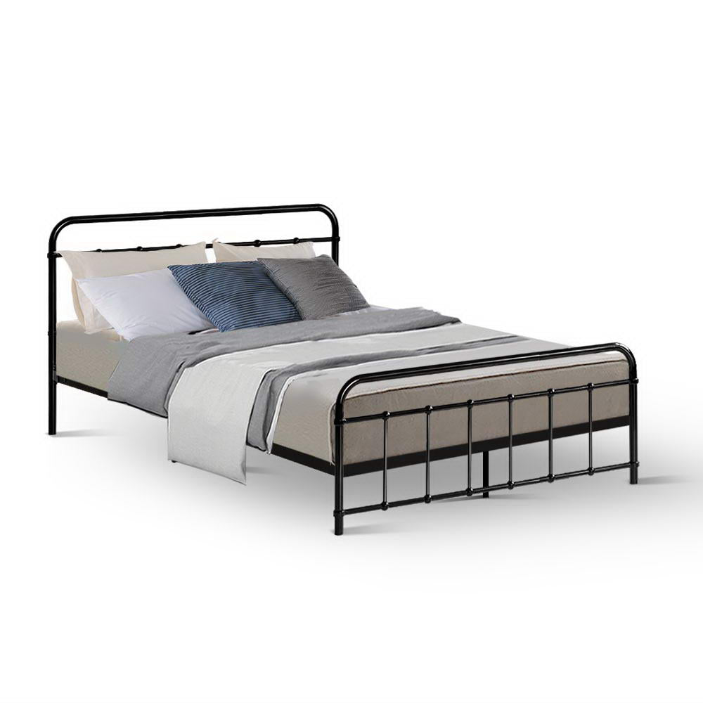 Novara Double Metal Bed Frame, Black