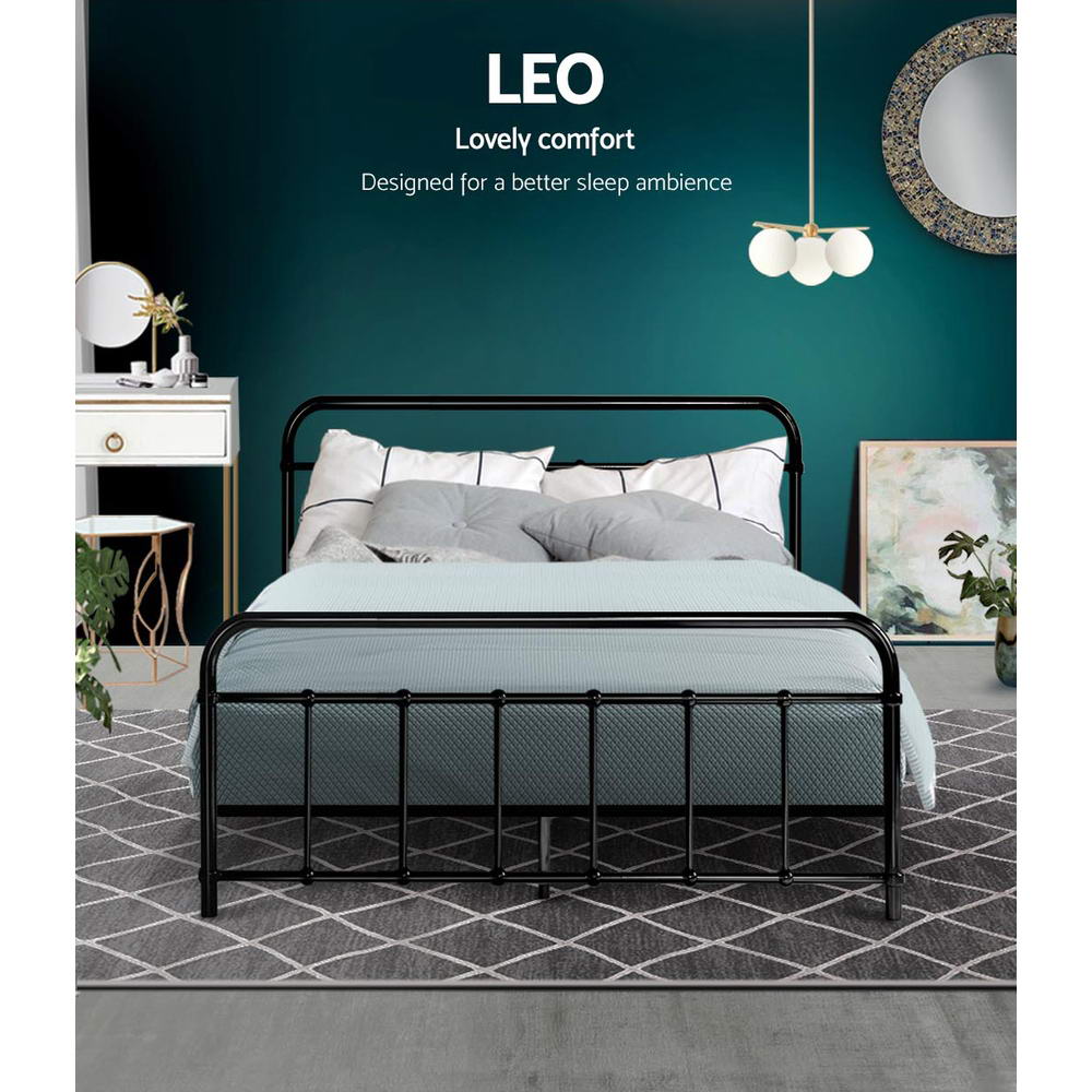 Novara Double Metal Bed Frame, Black